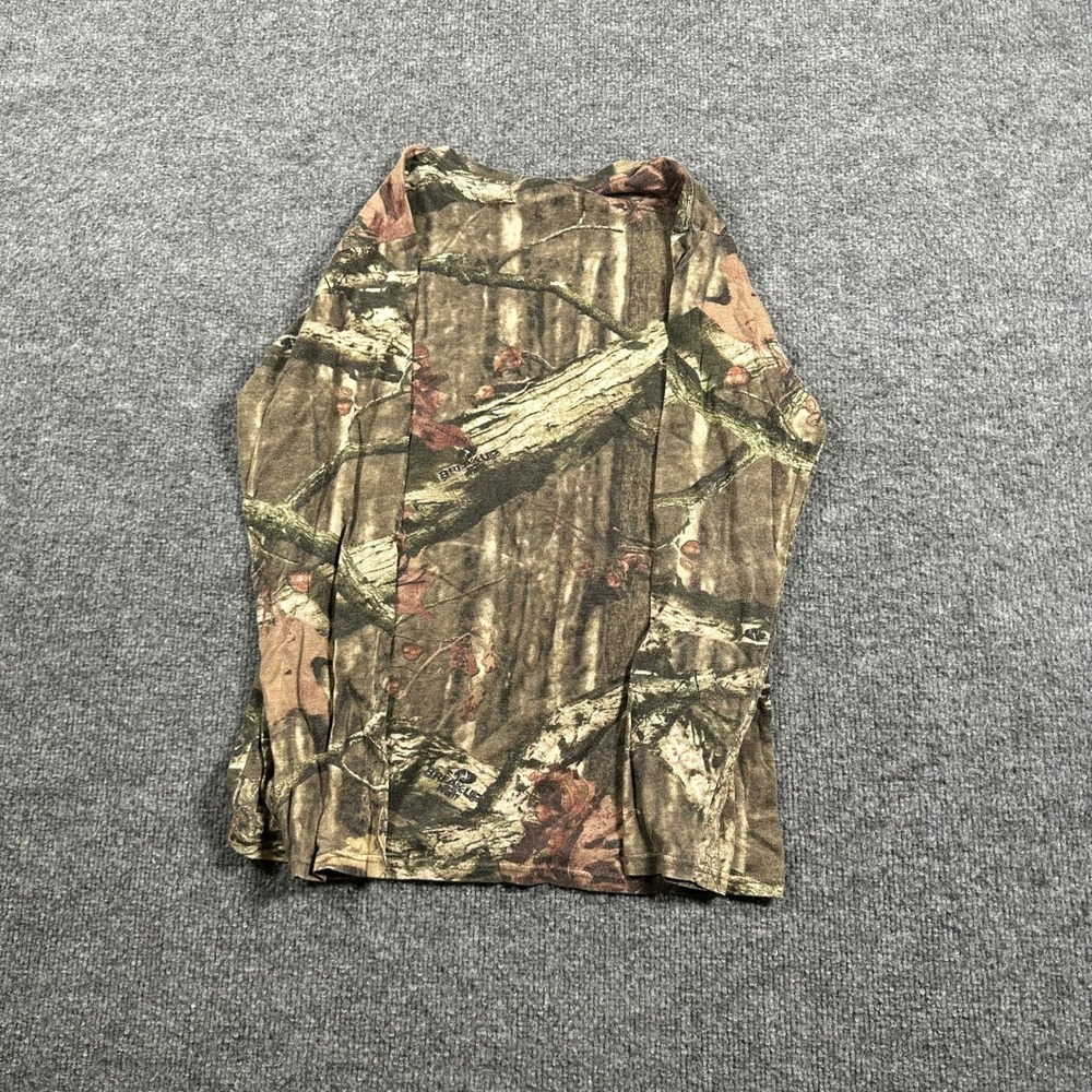 Mossy Oak Long Sleeve Shirt Womens Size S Brown Camo Break-Up Infinity Hunting